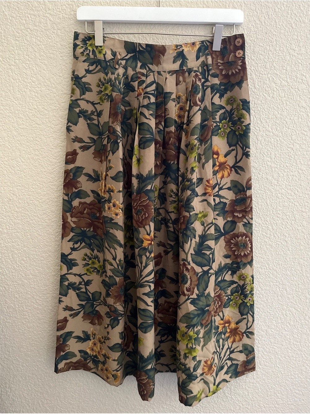 Vintage Jones New York Silk Floral Midi Skirt Women’s Size 12